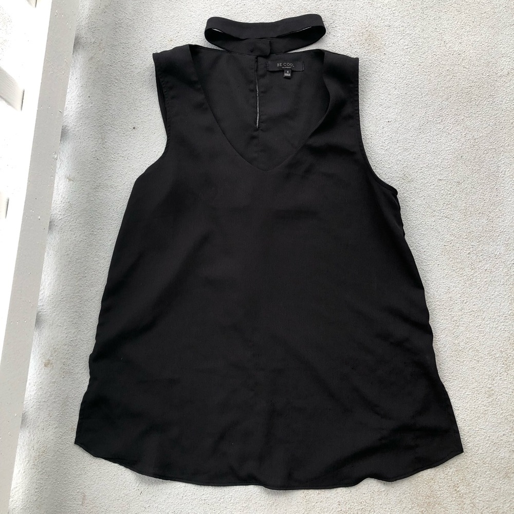 Cutout Turtle Neck Work Blouse Tank